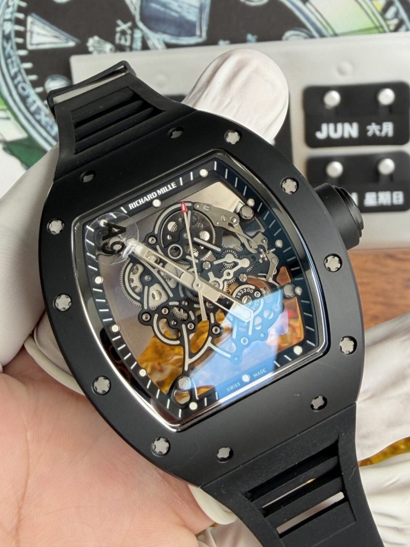 Richard-Mille-RM055-Bubba-Watson-Black-Edition-Black-Ceramic-Vaucher-Movement-1-1-Super-Clone-A9F-5-800x1067 Richard Mille RM055 Bubba Watson Black Edition Black Ceramic Vaucher Movement 1:1 Super Clone A9F 42.7 x 49.9mm (Free Sprung) - Image 5
