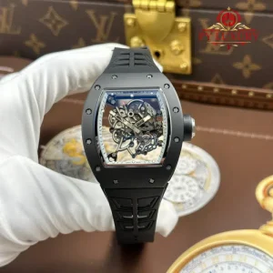 Richard Mille RM055 Bubba Watson Black Ceramic Asia Exclusive 50 Pieces Rubber Strap 1:1 Best Replica ZF 42.7mm