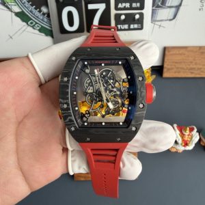 Richard Mille RM055 Bubba Watson Dark Legend Carbon NTPT Vaucher Movement 1:1 Super Clone A9F 42.7mm x 49.9mm (Free Sprung)