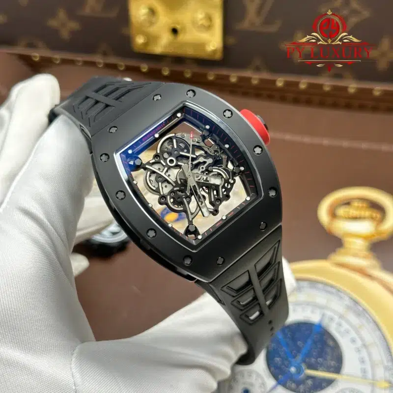Richard-Mille-RM055-Bubba-Watson-Dubail-Edition-Rubber-Strap-2-800x800 Richard Mille RM055 Bubba Watson Black Ceramic Dubail Edition Rubber Strap 1:1 Best Replica ZF 42.7mm - Image 2