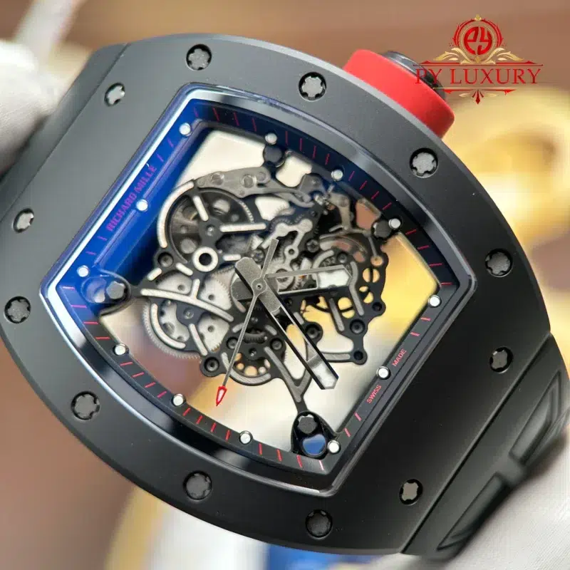 Richard-Mille-RM055-Bubba-Watson-Dubail-Edition-Rubber-Strap-4-800x800 Richard Mille RM055 Bubba Watson Black Ceramic Dubail Edition Rubber Strap 1:1 Best Replica ZF 42.7mm - Image 4