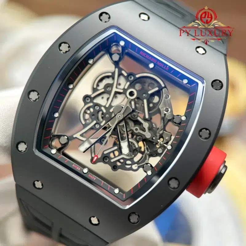 Richard-Mille-RM055-Bubba-Watson-Dubail-Edition-Rubber-Strap-5-800x800 Richard Mille RM055 Bubba Watson Black Ceramic Dubail Edition Rubber Strap 1:1 Best Replica ZF 42.7mm - Image 5