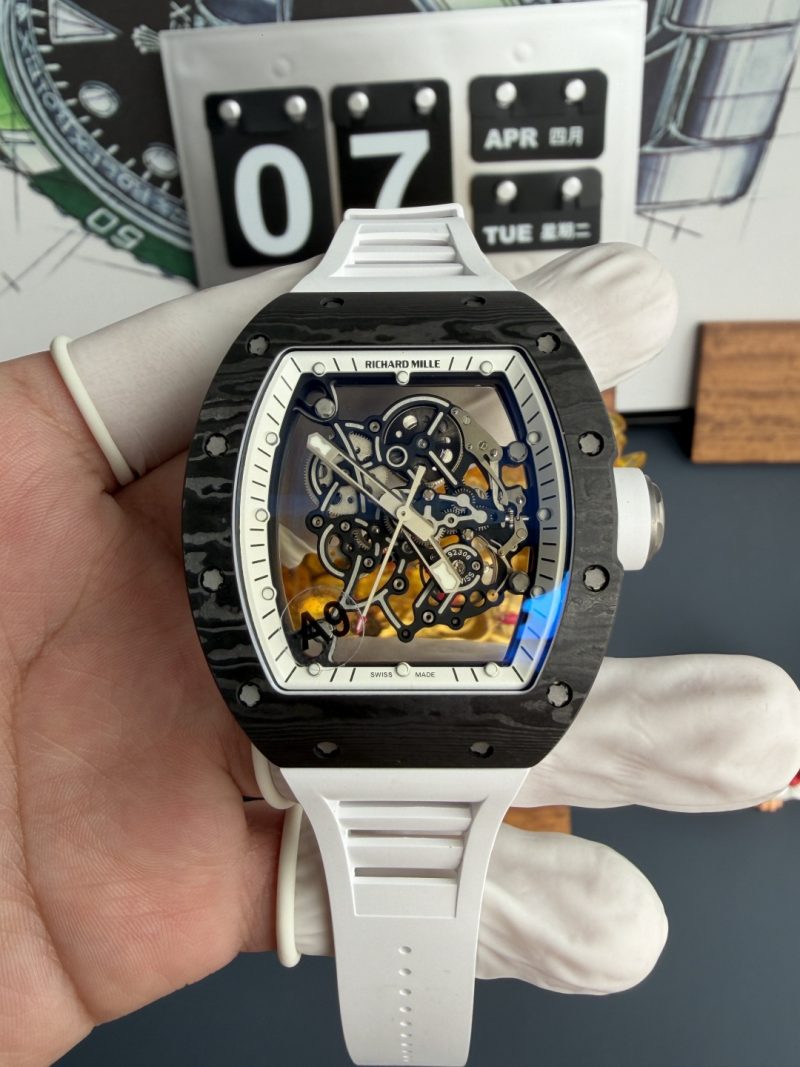 Richard-Mille-RM055-Bubba-Watson-White-Legend-Carbon-NTPT-Vaucher-Movement-1-1-Super-Clone-1-800x1067 Richard Mille RM055 Bubba Watson White Legend Carbon NTPT Vaucher Movement 1:1 Super Clone A9 Factory 42.7mm x 49.9mm (Free Sprung)