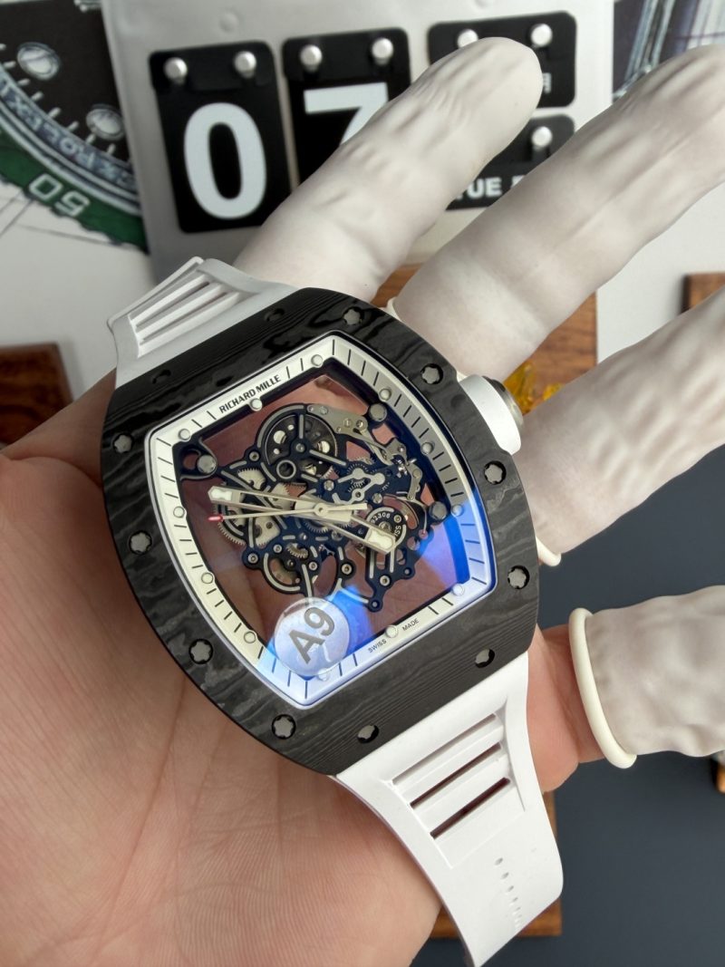 Richard-Mille-RM055-Bubba-Watson-White-Legend-Carbon-NTPT-Vaucher-Movement-1-1-Super-Clone-3-800x1067 Richard Mille RM055 Bubba Watson White Legend Carbon NTPT Vaucher Movement 1:1 Super Clone A9 Factory 42.7mm x 49.9mm (Free Sprung) - Image 3