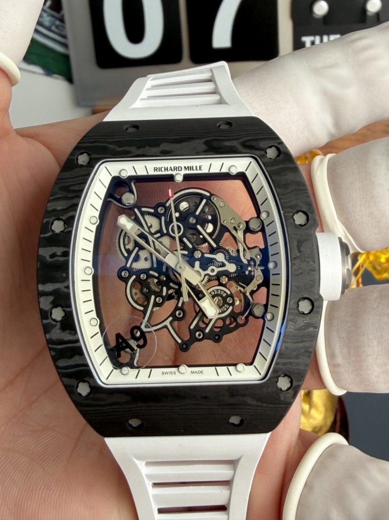 Richard-Mille-RM055-Bubba-Watson-White-Legend-Carbon-NTPT-Vaucher-Movement-1-1-Super-Clone-5-800x1067 Richard Mille RM055 Bubba Watson White Legend Carbon NTPT Vaucher Movement 1:1 Super Clone A9 Factory 42.7mm x 49.9mm (Free Sprung) - Image 5