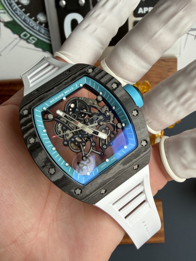 Richard-Mille-RM055-Bubba-Watson-Yas-Marina-Circuit-Carbon-NTPT-Vaucher-Movement-Super-Clone-A9F-3-800x1067 Richard Mille RM055 Bubba Watson Yas Marina Circuit Carbon NTPT Vaucher Movement Super Clone A9F 42.7mm x 49.9mm (Free Sprung) - Image 3