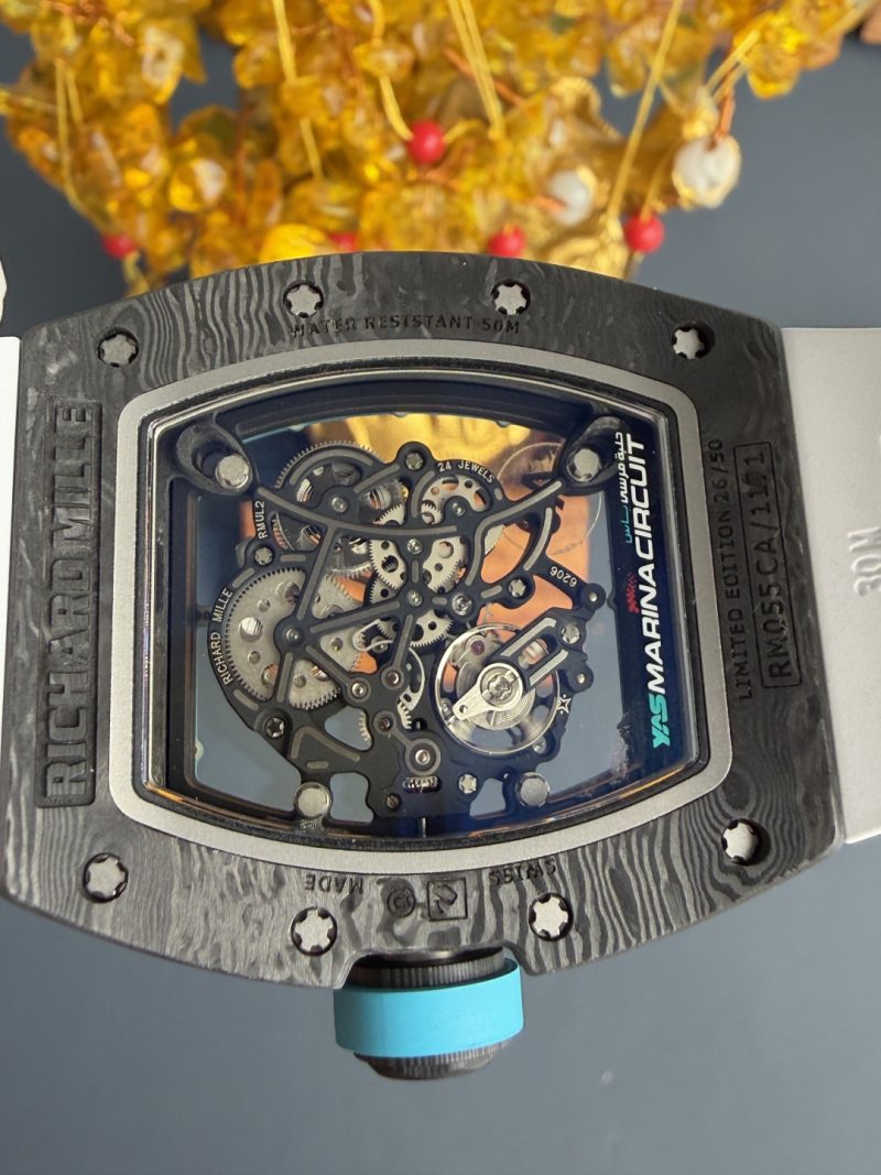 Richard-Mille-RM055-Bubba-Watson-Yas-Marina-Circuit-Carbon-NTPT-Vaucher-Movement-Super-Clone-A9F-8-800x1067 Richard Mille RM055 Bubba Watson Yas Marina Circuit Carbon NTPT Vaucher Movement Super Clone A9F 42.7mm x 49.9mm (Free Sprung) - Image 8