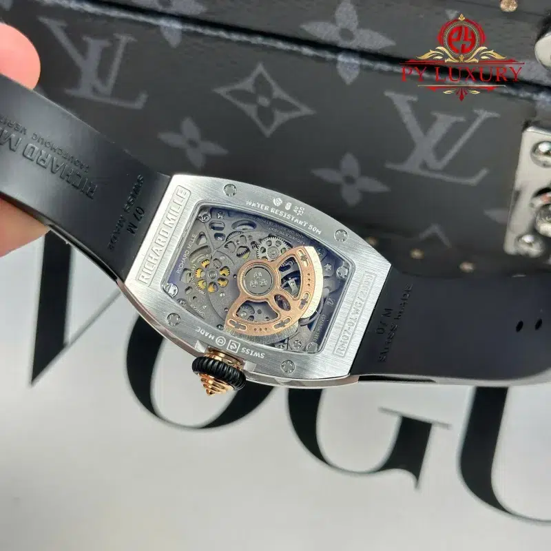 Richard-Mille-RM07-01-Diamond-Black-Onyx-Dial-Black-Rubber-Strap-9-800x800 Richard Mille RM07-01 Lady Diamonds Black Onyx Dial Black Rubber Strap 1:1 Super Clone ZF 45.32 x 32.3mm - Image 8