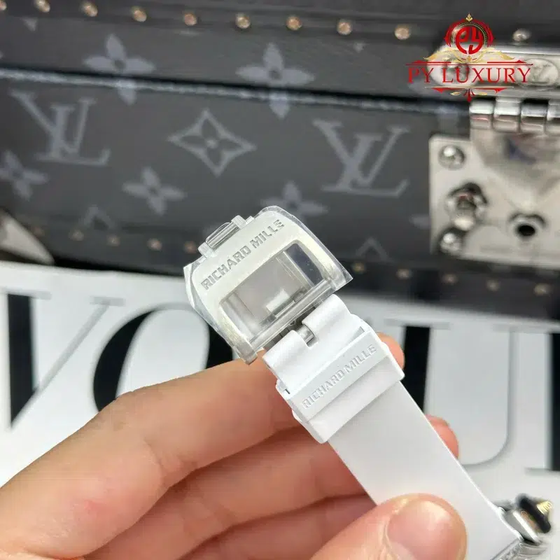 Richard-Mille-RM07-01-Diamond-Red-Lip-White-Rubber-Strap-6-800x800 Richard Mille RM07-01 Lady Diamonds Red Lip White Rubber Strap 1:1 Super Clone ZF 45.32 x 32.3mm - Image 9