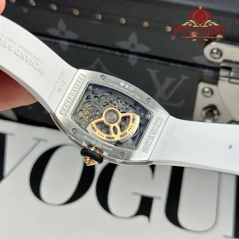 Richard-Mille-RM07-01-Diamond-Red-Lip-White-Rubber-Strap-7-800x800 Richard Mille RM07-01 Lady Diamonds Red Lip White Rubber Strap 1:1 Super Clone ZF 45.32 x 32.3mm - Image 8