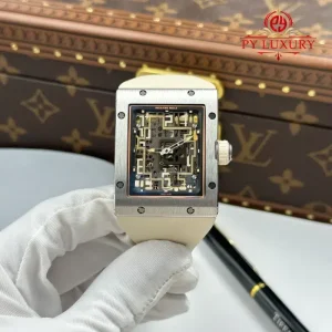 Richard Mille RM16-02 Titanium Extra-Flat White Rubber Band 1:1 Best Replica 36 x 45mm