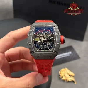 Richard Mille RM35-02 Rafael Nadal Black Carbon TPT Best Replica 1:1 V7 ZF 49.94mm x 44.5mm