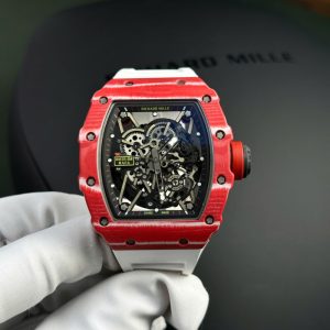 Richard Mille RM35-02 Rafael Nadal Red Quartz TPT Replica BBR V3 49.94mm x 44.5mm