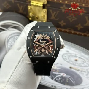Richard Mille RM47 Samurai Tourbillon Rose Gold Black Ceramic Best Replica 42.7mm