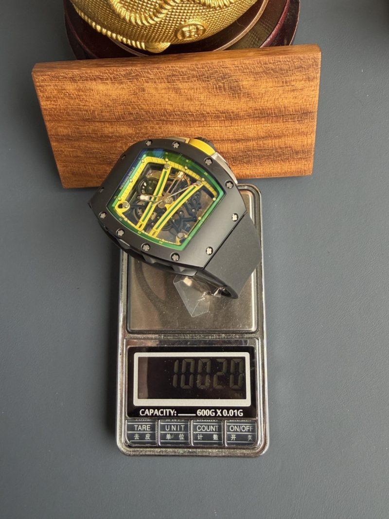 Richard-Mille-RM61-01-Yohan-Blake-Green-Yellow-Dial-Black-Ceramic-Vaucher-Movement-1-1-Super-Clone-A9-Factory-11-800x1067 Richard Mille RM61-01 Yohan Blake Green/Yellow Dial Black Ceramic Vaucher Movement 1:1 Super Clone A9F 42.7mm x 50.23mm (Free Sprung) - Image 11