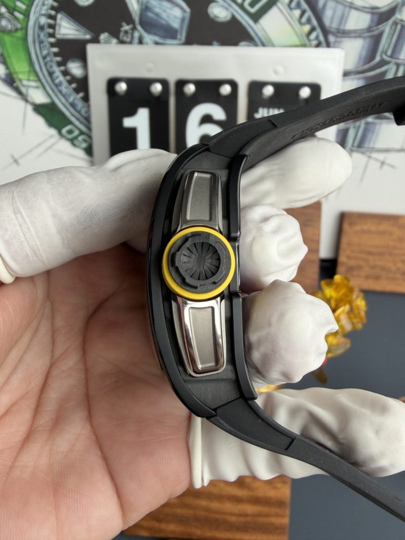 Richard-Mille-RM61-01-Yohan-Blake-Green-Yellow-Dial-Black-Ceramic-Vaucher-Movement-1-1-Super-Clone-A9-Factory-7-800x1067 Richard Mille RM61-01 Yohan Blake Green/Yellow Dial Black Ceramic Vaucher Movement 1:1 Super Clone A9F 42.7mm x 50.23mm (Free Sprung) - Image 7