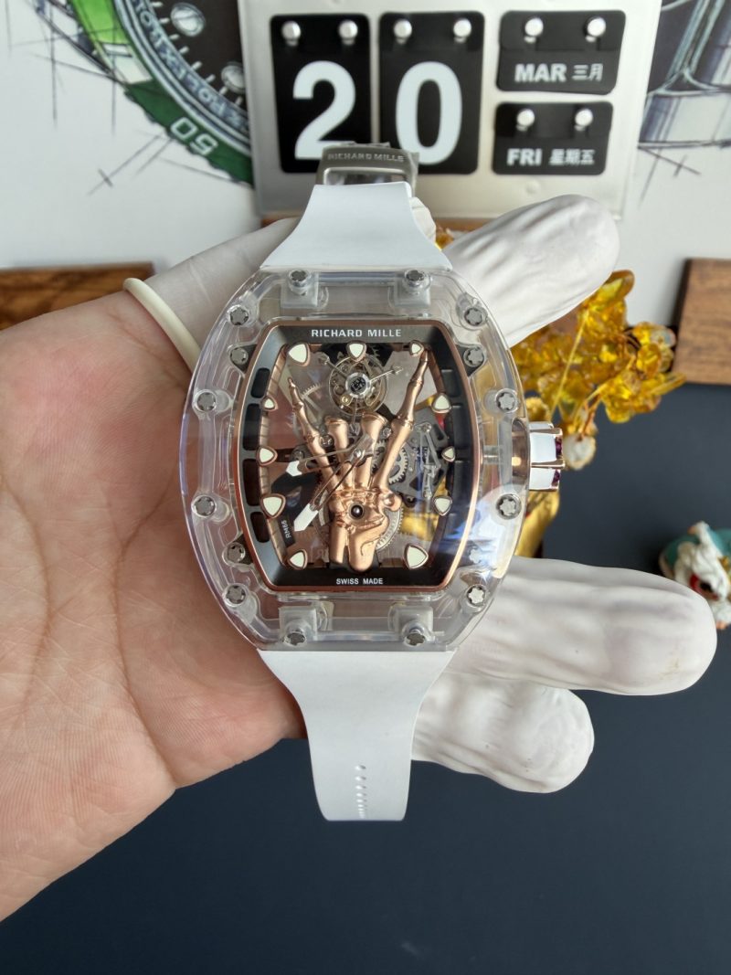 Richard-Mille-RM66-Flying-Tourbillon-Custom-Made-White-Sapphire-1-800x1067 Richard Mille RM66 Flying Tourbillon Custom Made Real White Sapphire Top Quality 42.7mm x 49.94mm