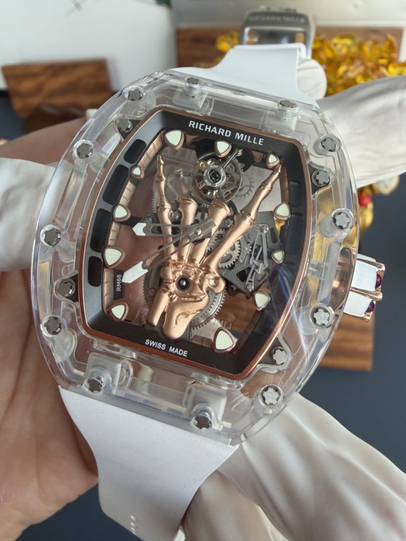 Richard-Mille-RM66-Flying-Tourbillon-Custom-Made-White-Sapphire-2-800x1067 Richard Mille RM66 Flying Tourbillon Custom Made Real White Sapphire Top Quality 42.7mm x 49.94mm - Image 2