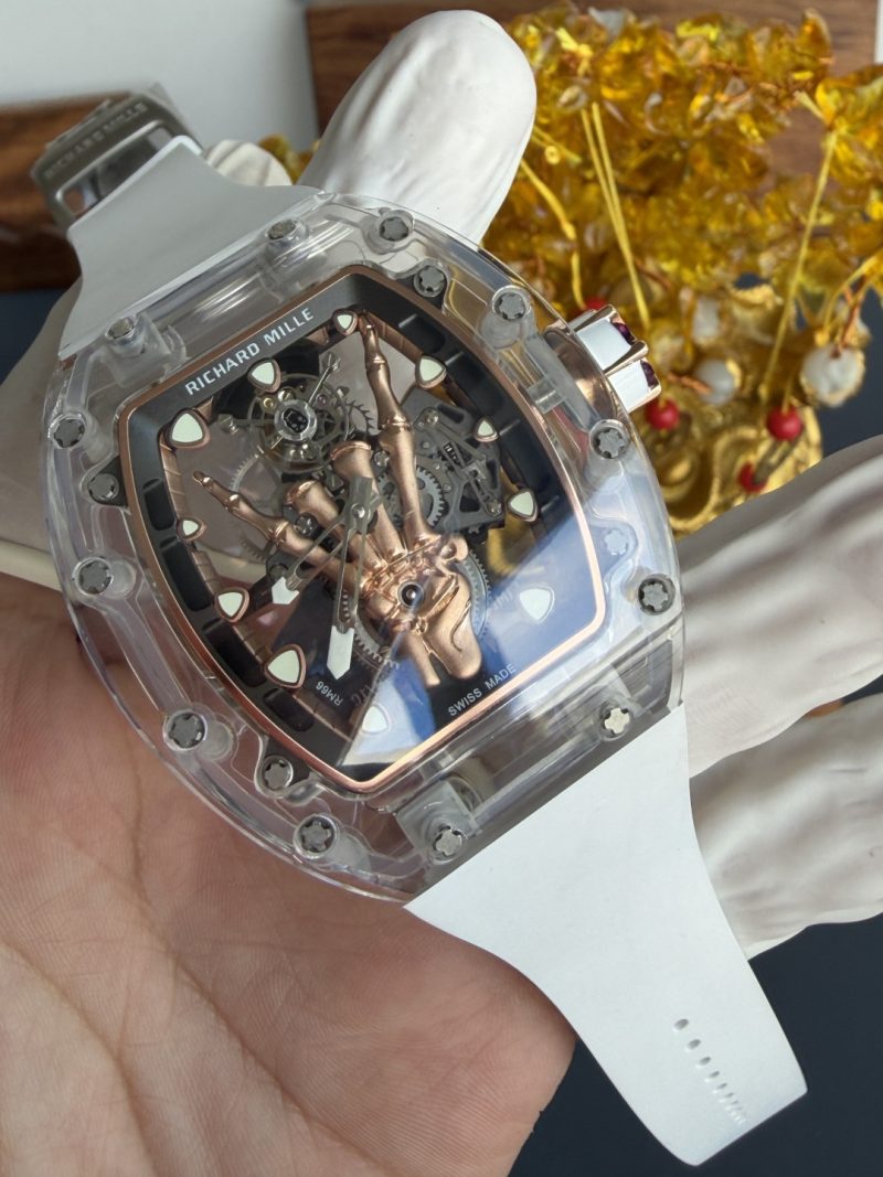 Richard-Mille-RM66-Flying-Tourbillon-Custom-Made-White-Sapphire-3-800x1067 Richard Mille RM66 Flying Tourbillon Custom Made Real White Sapphire Top Quality 42.7mm x 49.94mm - Image 3