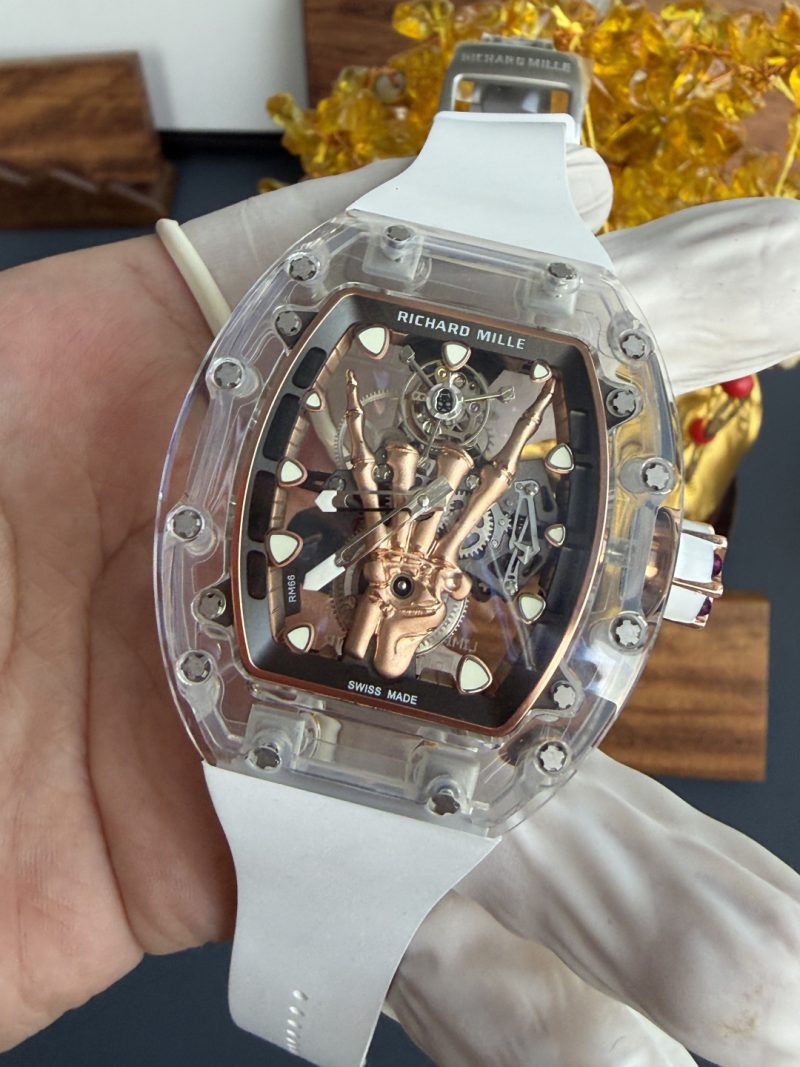 Richard-Mille-RM66-Flying-Tourbillon-Custom-Made-White-Sapphire-4-800x1067 Richard Mille RM66 Flying Tourbillon Custom Made Real White Sapphire Top Quality 42.7mm x 49.94mm - Image 4