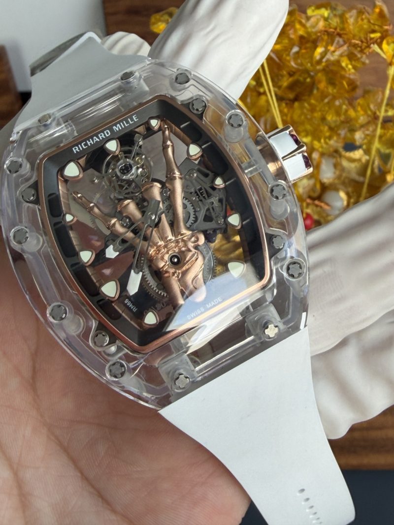Richard-Mille-RM66-Flying-Tourbillon-Custom-Made-White-Sapphire-5-800x1067 Richard Mille RM66 Flying Tourbillon Custom Made Real White Sapphire Top Quality 42.7mm x 49.94mm - Image 5