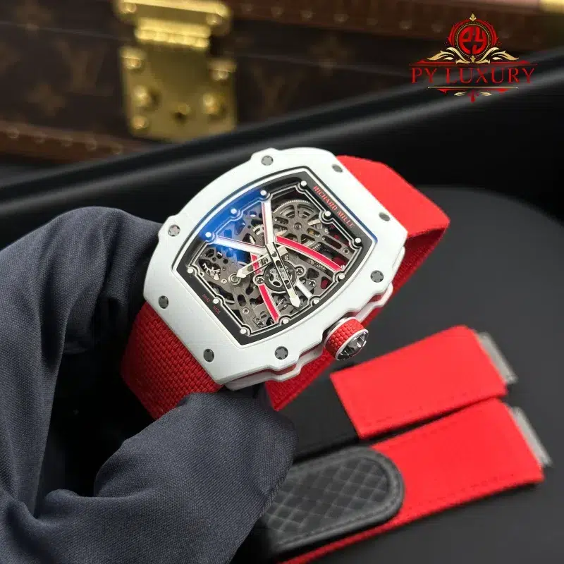 Richard-Mille-RM67-02-Charles-Leclerc-Monaco-Red-White-Quartz-TPT-3-800x800 Richard Mille RM67-02 Charles Leclerc Monaco Red White Quartz TPT Super Clone 38.7 x 47.52mm - Image 3