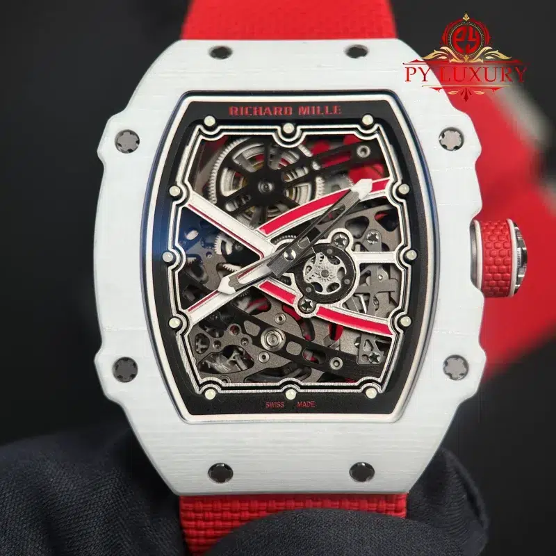 Richard-Mille-RM67-02-Charles-Leclerc-Monaco-Red-White-Quartz-TPT-4-800x800 Richard Mille RM67-02 Charles Leclerc Monaco Red White Quartz TPT Super Clone 38.7 x 47.52mm - Image 4
