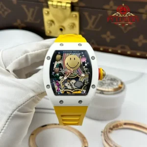 Richard Mille RM88 Automatic Tourbillon Smiley White Ceramic Best Replica 48.15 x 39.74 mm