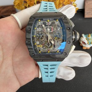 Richard Mille RM11-03 Black Carbon TPT Automatic Chronograph 1:1 Super Clone 49.94 x 44.5mm