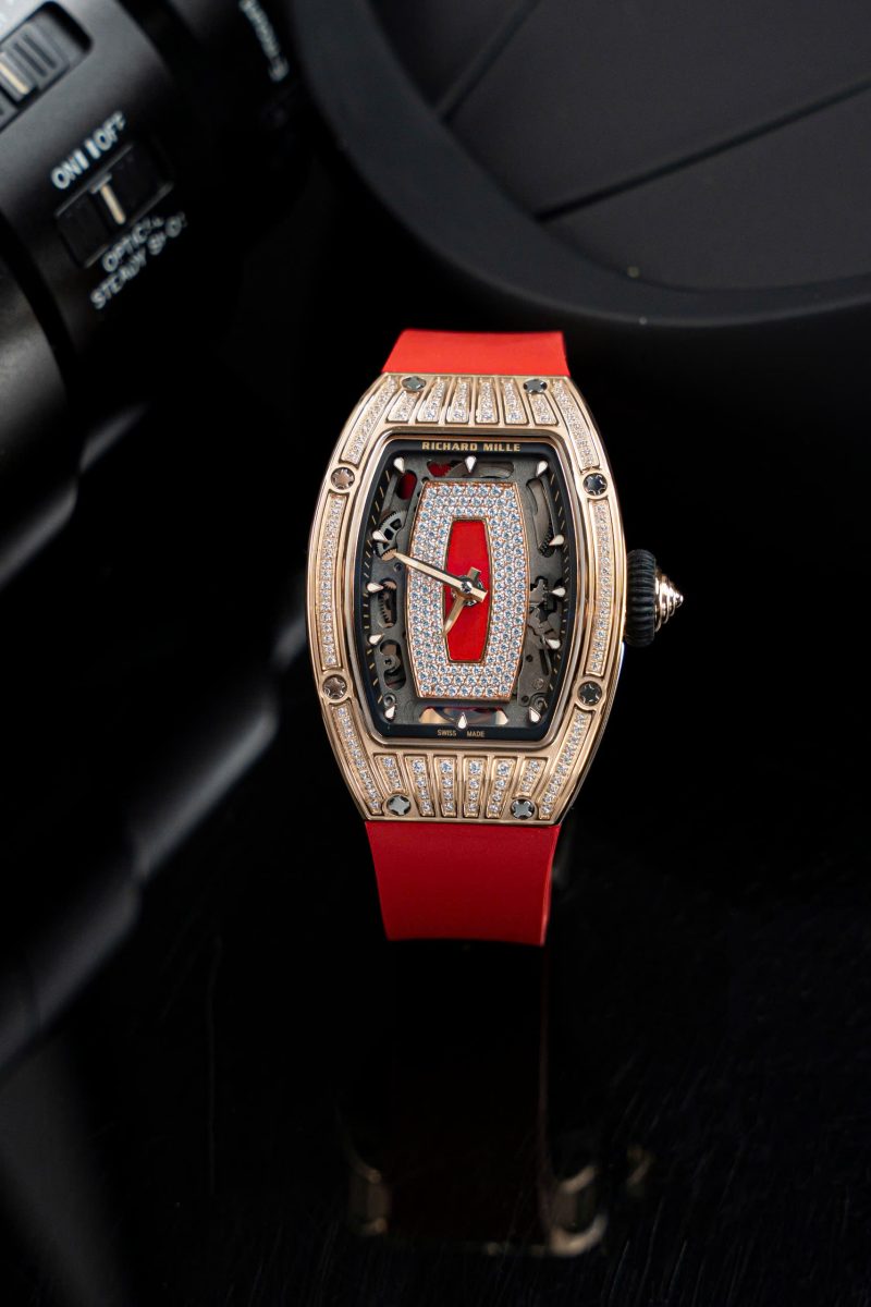 Richard-Miller-RM07-01-Lady-Rose-Gold-Diamonds-Jasper-Dial-1-800x1200 Richard Mille RM07-01 Lady Rose Gold Diamonds Jasper Dial Rubber Strap 1:1 Super Clone ZF 45.32 x 32.3mm