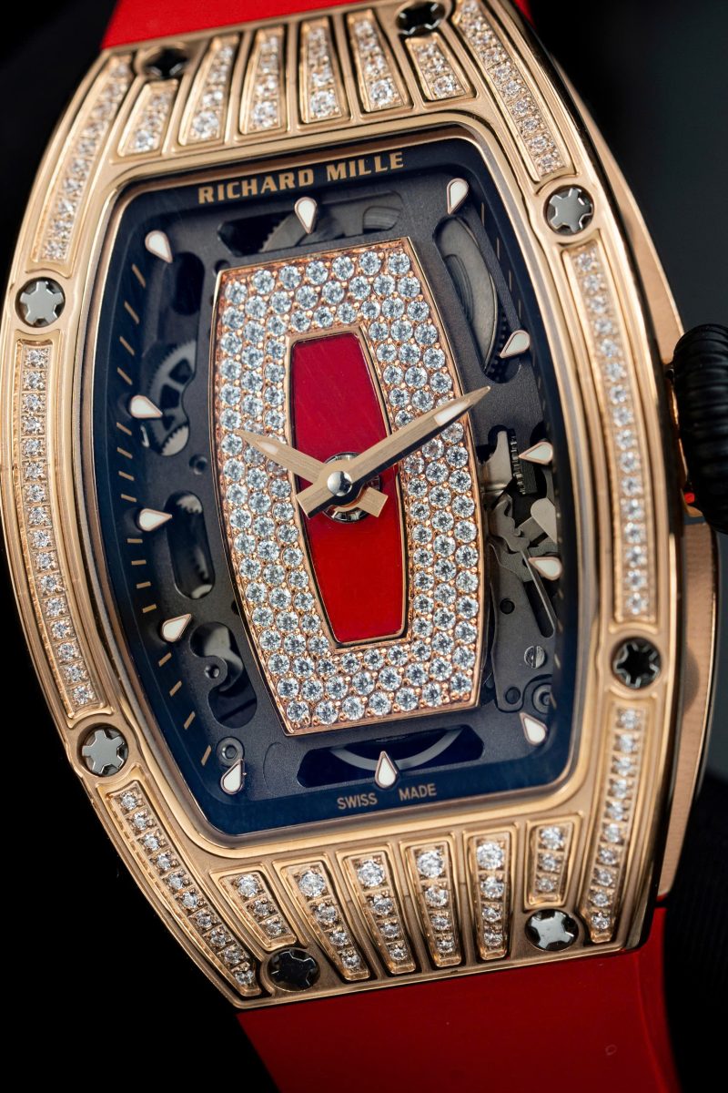 Richard-Miller-RM07-01-Lady-Rose-Gold-Diamonds-Jasper-Dial-2-800x1200 Richard Mille RM07-01 Lady Rose Gold Diamonds Jasper Dial Rubber Strap 1:1 Super Clone ZF 45.32 x 32.3mm - Image 5