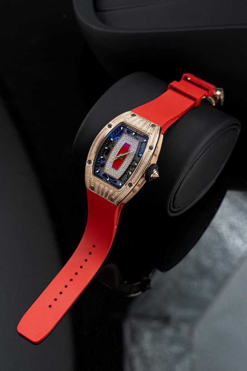 Richard-Miller-RM07-01-Lady-Rose-Gold-Diamonds-Jasper-Dial-4-800x1200 Richard Mille RM07-01 Lady Rose Gold Diamonds Jasper Dial Rubber Strap 1:1 Super Clone ZF 45.32 x 32.3mm - Image 3