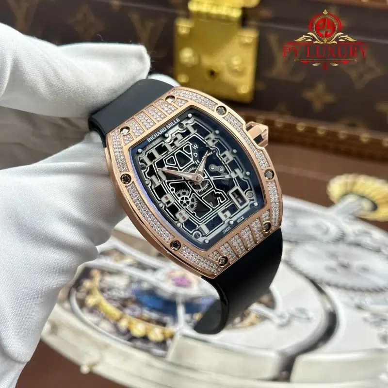 Richard-Miller-Rm67-01-Extra-Thin-Rose-Gold-Med-set-Moissanite-2-800x800 Richard Mille RM67-01 Rose Gold Extra-Flat Med-set Moissanite Diamonds Best Replica 38.7mm x 47.5mm - Image 2