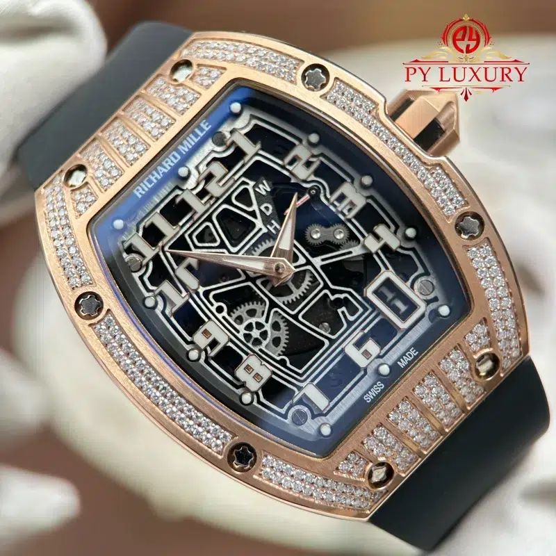 Richard-Miller-Rm67-01-Extra-Thin-Rose-Gold-Med-set-Moissanite-4-800x800 Richard Mille RM67-01 Rose Gold Extra-Flat Med-set Moissanite Diamonds Best Replica 38.7mm x 47.5mm - Image 4