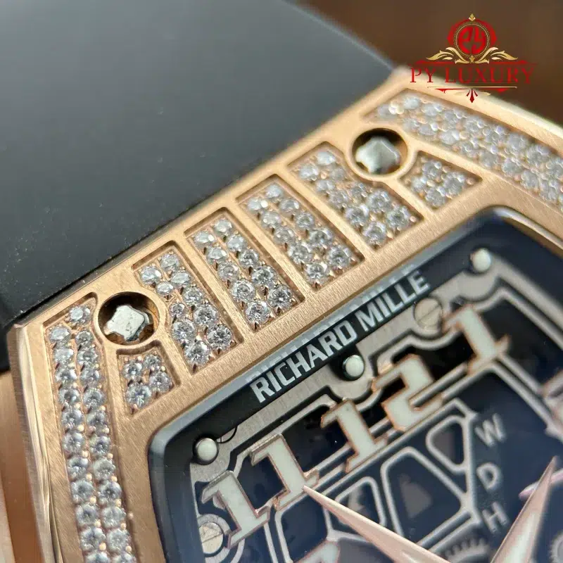 Richard-Miller-Rm67-01-Extra-Thin-Rose-Gold-Med-set-Moissanite-7-800x800 Richard Mille RM67-01 Rose Gold Extra-Flat Med-set Moissanite Diamonds Best Replica 38.7mm x 47.5mm - Image 7
