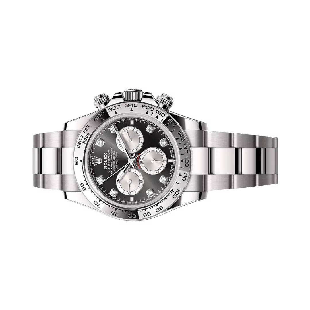 Rolex-Cosmograph-Daytona-126509-0002-1.png Daytona 126509 904L SS UFO 1:1 Best Edition Black Dial Silver Subdial Diamond Marker On 904L SS Bracelet UF4131 (Free Sprung) - Image 3