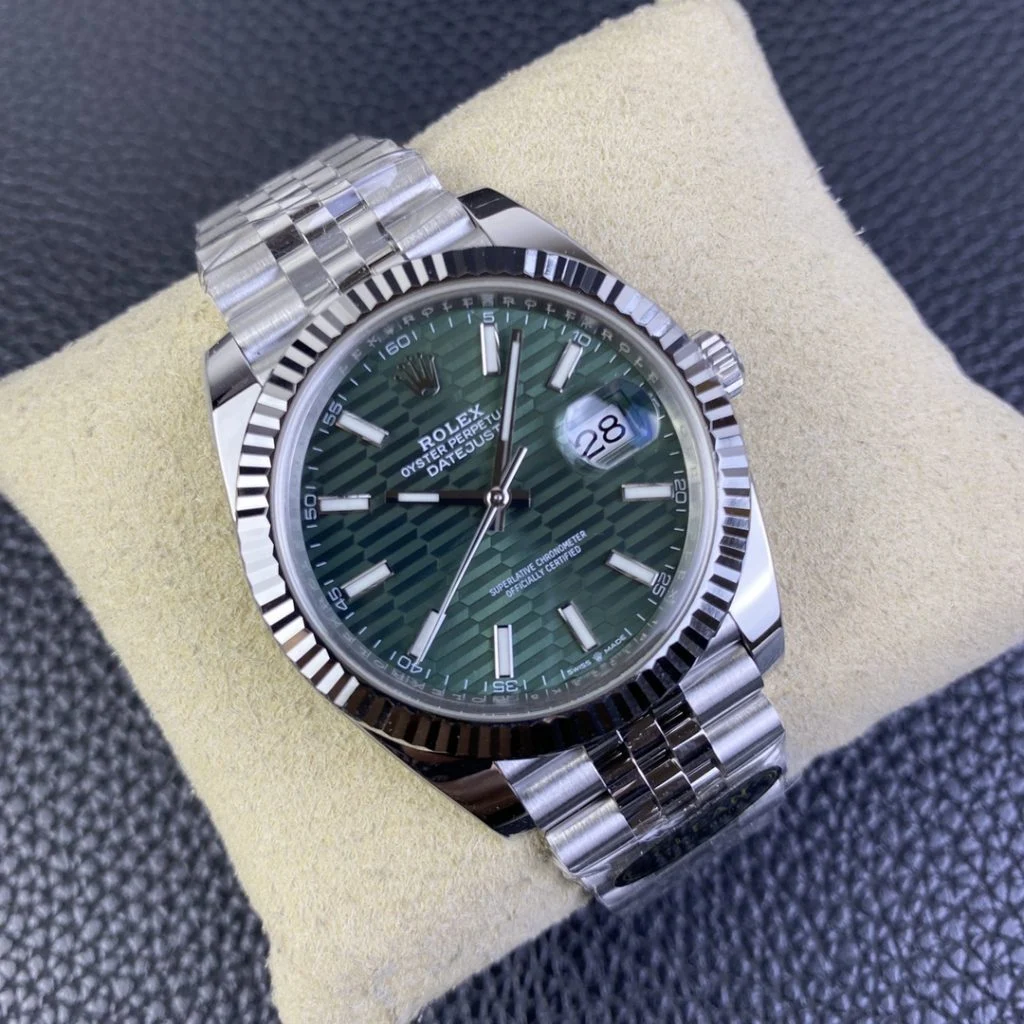 Rolex-DateJust-41mm-126334-0030-Clean-Factory-11-904L-Steel-SS-Green-Fluted-Dial-on-SS-Jubilee-Bracelet-SA3235-1-1024x1024-1 Rolex DateJust 41mm 126334-0030 Clean Factory 1:1 Green Fluted Dial on SS Jubilee Bracelet Super Clone - Image 3