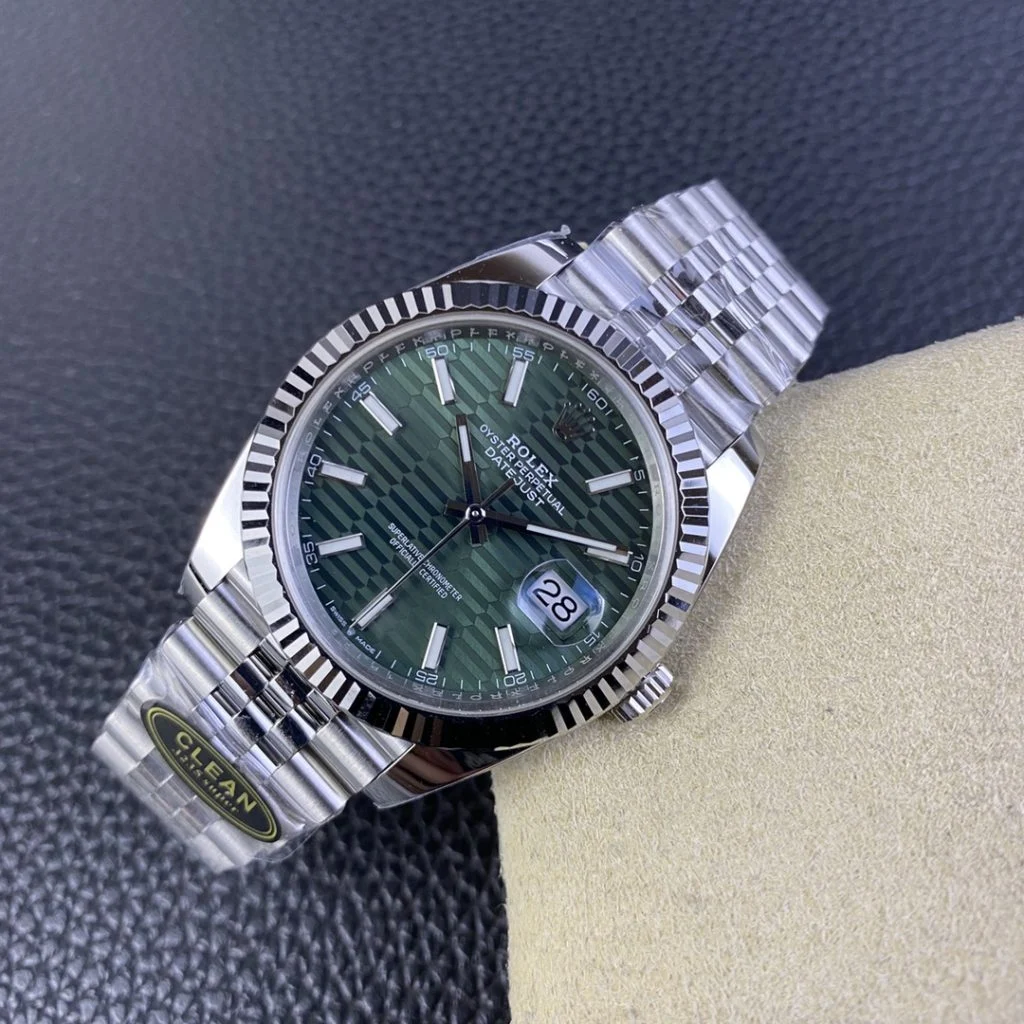 Rolex-DateJust-41mm-126334-0030-Clean-Factory-11-904L-Steel-SS-Green-Fluted-Dial-on-SS-Jubilee-Bracelet-SA3235-3-1024x1024-1 Rolex DateJust 41mm 126334-0030 Clean Factory 1:1 Green Fluted Dial on SS Jubilee Bracelet Super Clone - Image 6