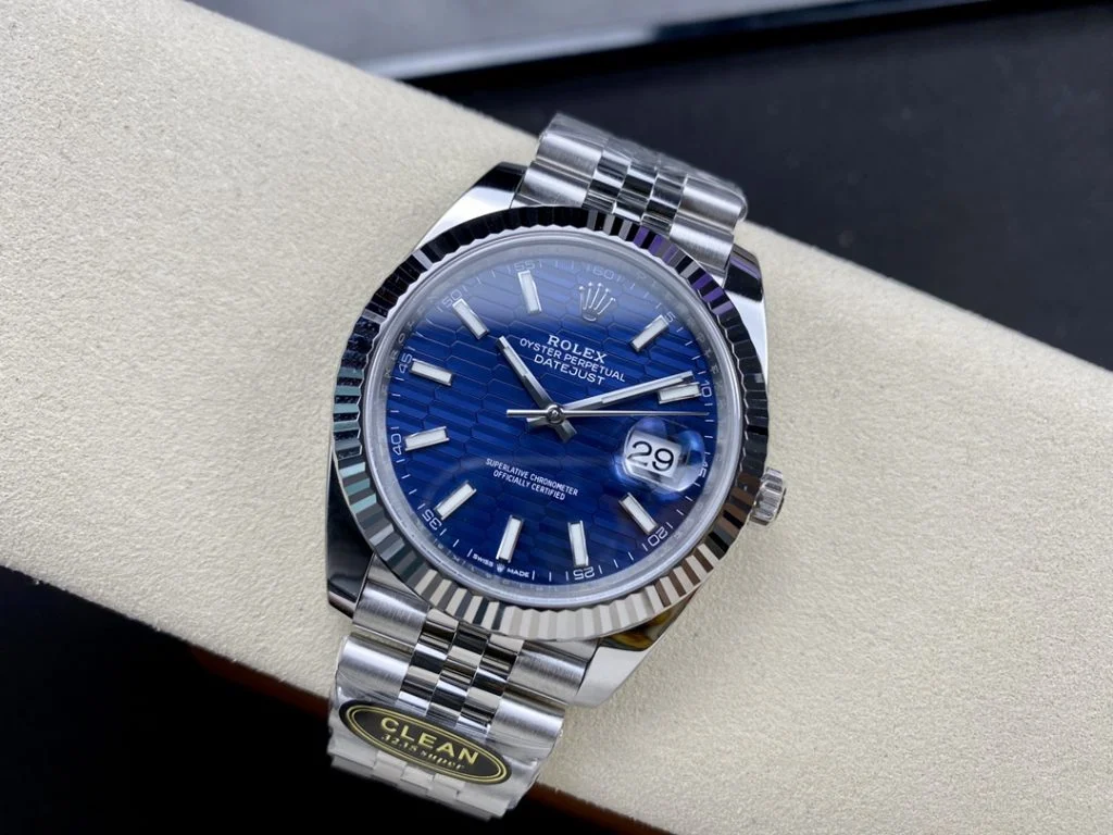 Rolex-DateJust-41mm-126334-0032-Clean-Factory-11-904L-Steel-SS-Blue-Fluted-Dial-on-SS-Jubilee-Bracelet-SA3235-3-1024x768-1 DateJust 41 126334 Clean Plus 1:1 Best Edition 904L Steel Blue Stick Dial on Jubilee Bracelet DD3235 Super Clone - Image 5