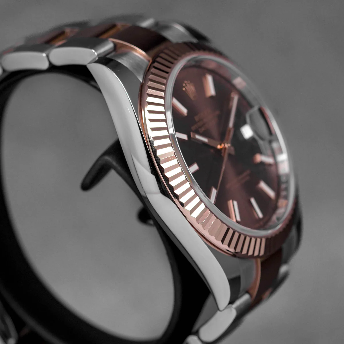 Rolex-Datejust-41-Twotone-Rosegold-Choco-Indonesia-_5 Datejust 41mm Two-Tone Rose Gold Chocolate Dial - Image 5