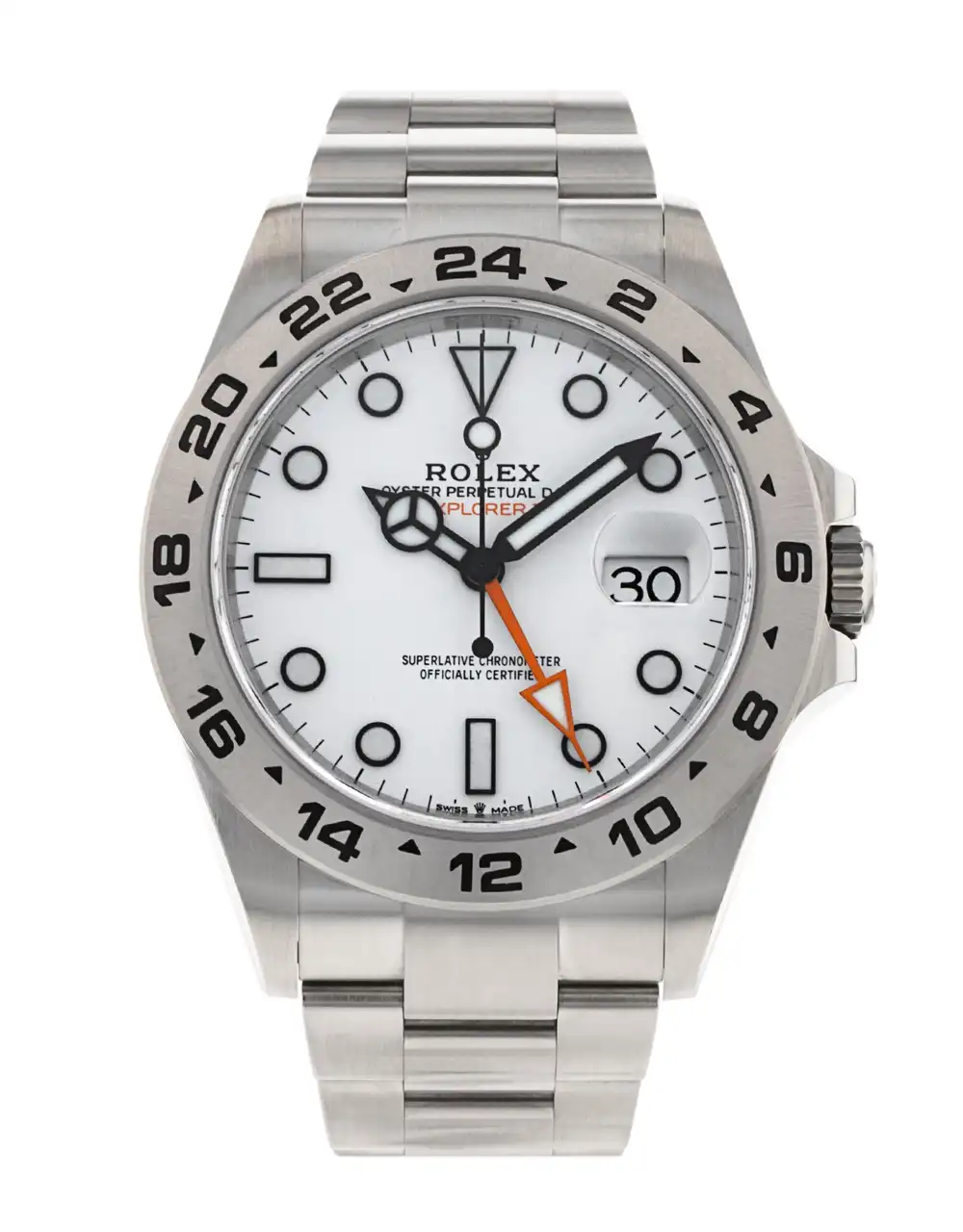 Rolex-ExplorerII-226570-376800-250930-141932536 Explorer II 42mm 226570 Black 904L SS QF 1:1 Best Edition White Dial on Bracelet SH3285 CHS