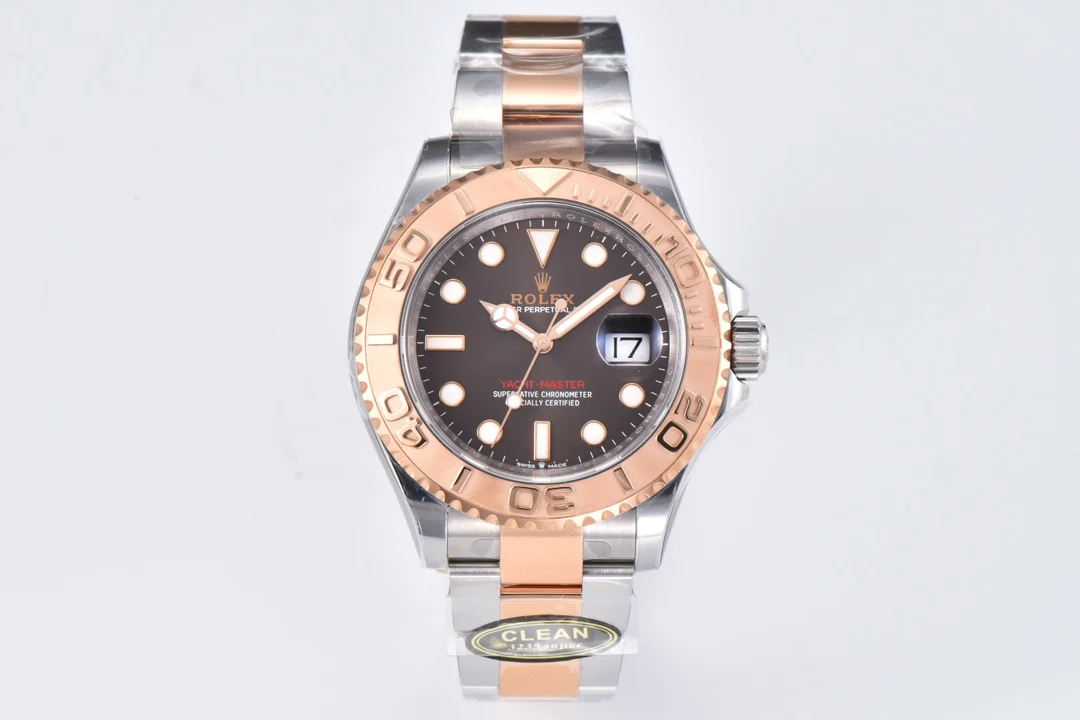 Rolex-Yacht-Master-126621-0001-40mm-Clean-Factory-11-904L-Brown-Dial-3D-Rose-Gold-Bezel-on-Rose-Gold-Steel-Two-Tone-Oyster-Steel Rolex Yacht-Master 126621-0001 40mm Clean Factory 1:1 904L Brown Dial 3D Rose Gold Bezel on Rose Gold & Steel Two Tone Super Clone - Image 2