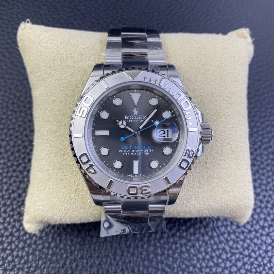 Rolex-Yacht-Master-126622-0001-40mm-Clean-Factory-11-904L-Gray-Dial-with-Blue-Second-Hand-SS-on-Oyster-Steel-SA3235-Movement Rolex Yacht-Master 126622-0001 40mm Clean Factory 1:1 904L Gray Dial Super Clone - Image 2