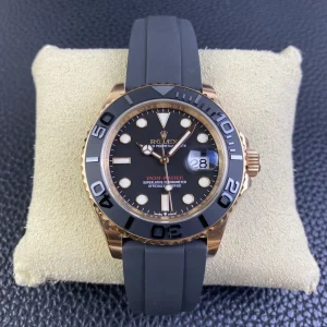 Rolex Yacht-Master 126655-0002 40mm Clean Factory 1:1 904L Rose Gold Case Black Dial 3D Black Ceramic Bezel Super Clone