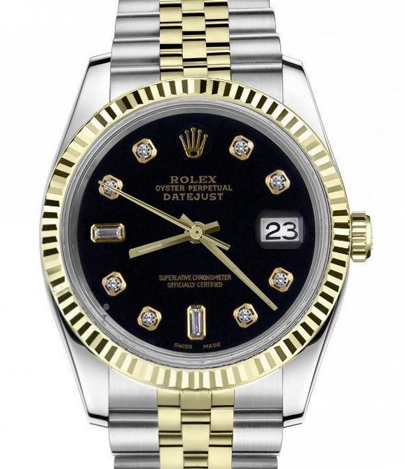 Rolex_Datejust_26mm_2_Two_Tone_Black_Color_Dial_with_8___2_5_2-e1688873828241 Rolex DateJust Black Dial Super Clone 16013 Super Clone - Image 2