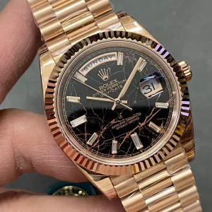 Rolex Day-Date 40 Rose Gold Eisenkiesel Diamond Dial 228235