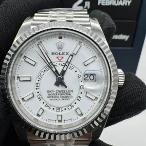 Sky-Dweller White Dial Jubilee Bracelet 326934