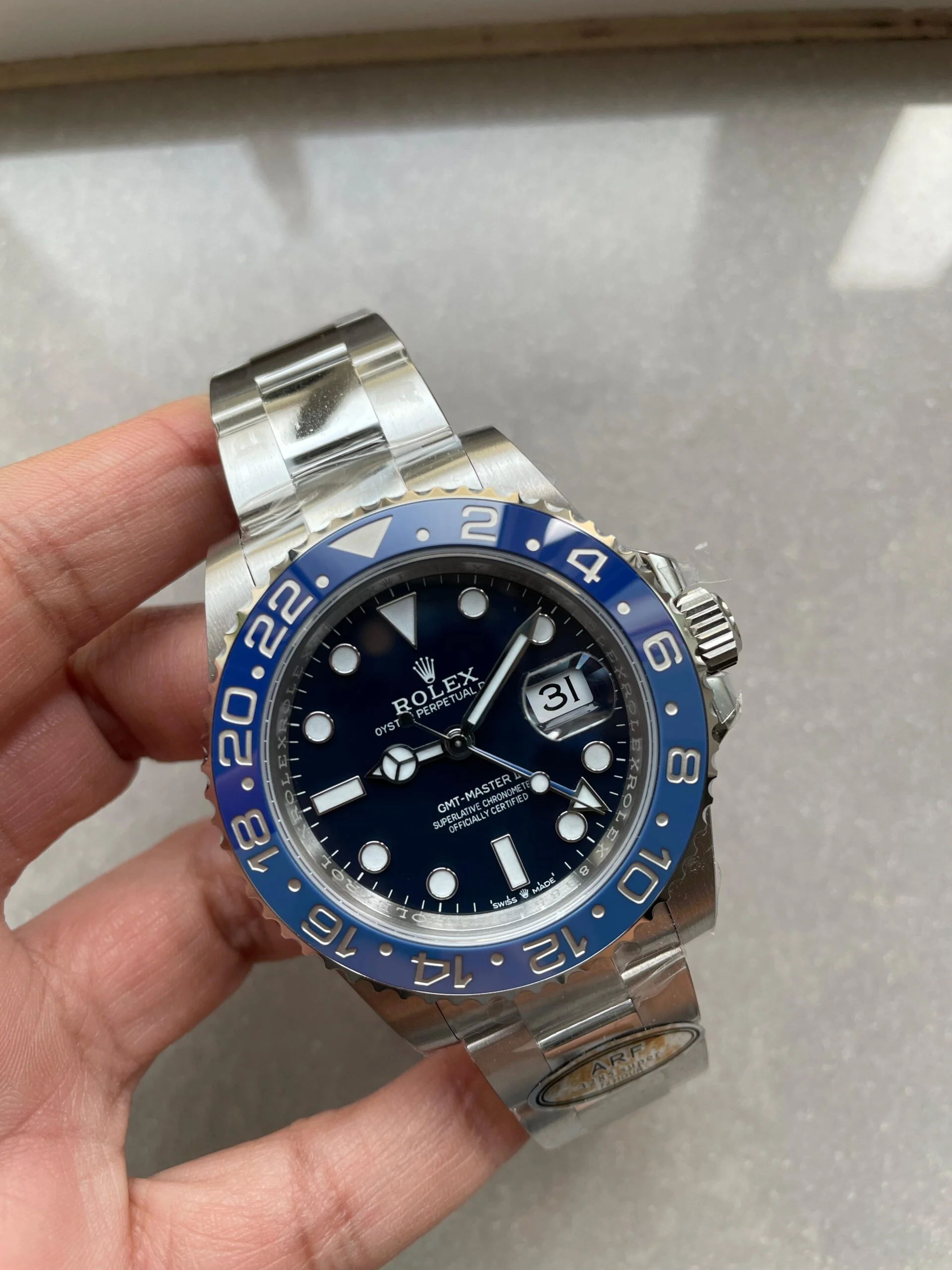 WhatsApp-Image-2025-08-12-at-00.10.59-scaled-1 BLUEBERRY Gmt-Master II ARF SS case SS Oyster strap SH3285 Super Clone