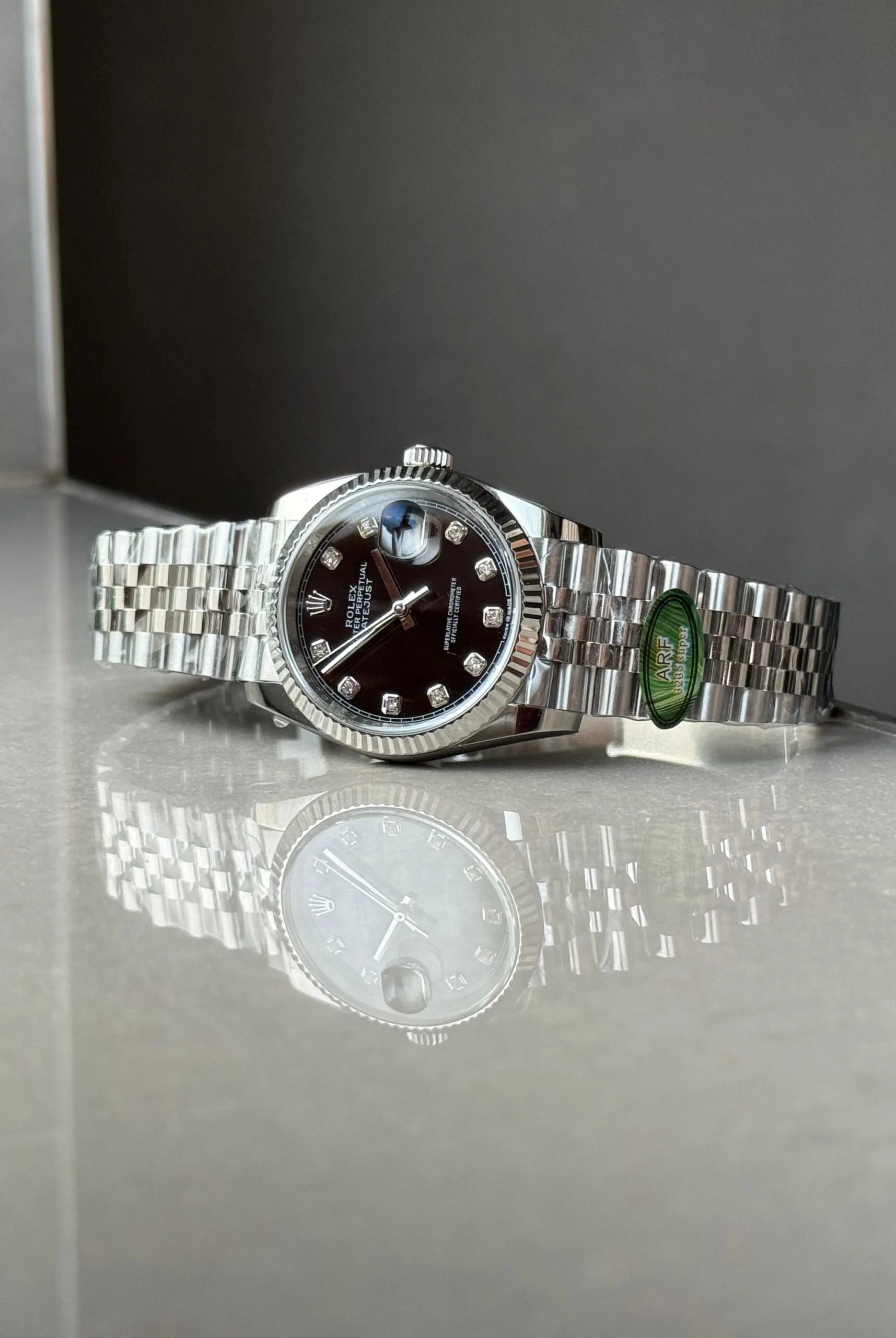 WhatsApp-Image-2025-11-21-at-20.48.27-2-scaled-1 DateJust 36 SS 126233 ARF 1:1 Best Edition Black Diamonds Dial on Jubilee Bracelet SH3235 - Image 4