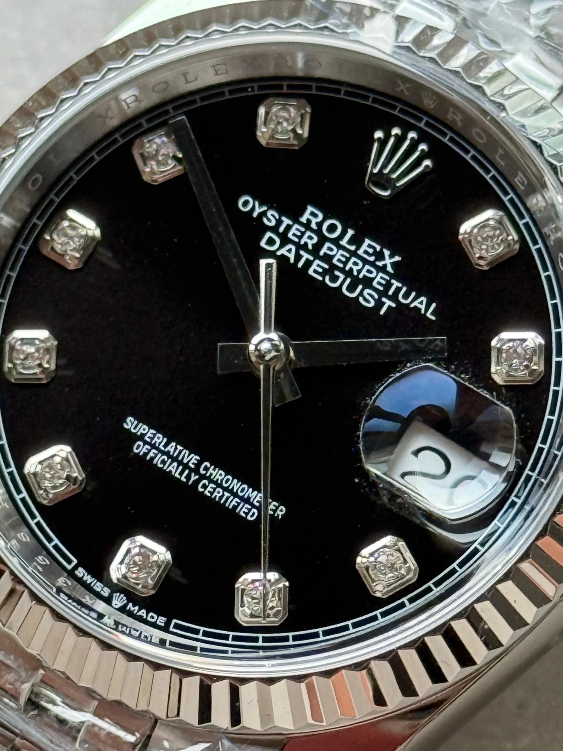 WhatsApp-Image-2025-11-21-at-20.48.27-4-scaled-1 DateJust 36 SS 126233 ARF 1:1 Best Edition Black Diamonds Dial on Jubilee Bracelet SH3235 - Image 6